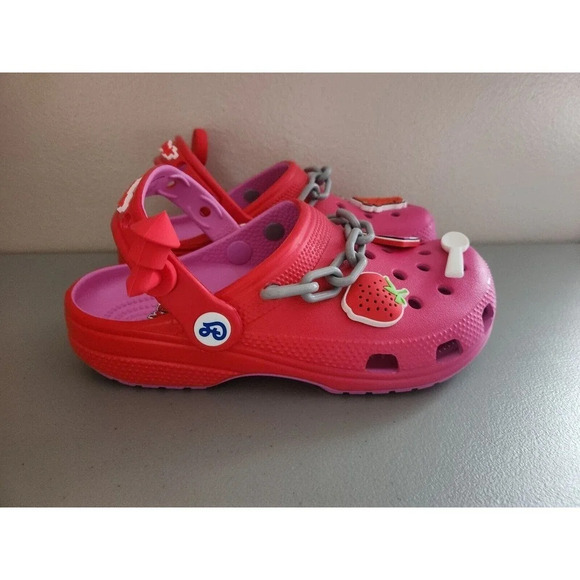 New Crocs Classic Franken Berry Chain Clog Size M4/W6 Pink - Picture 3 of 11